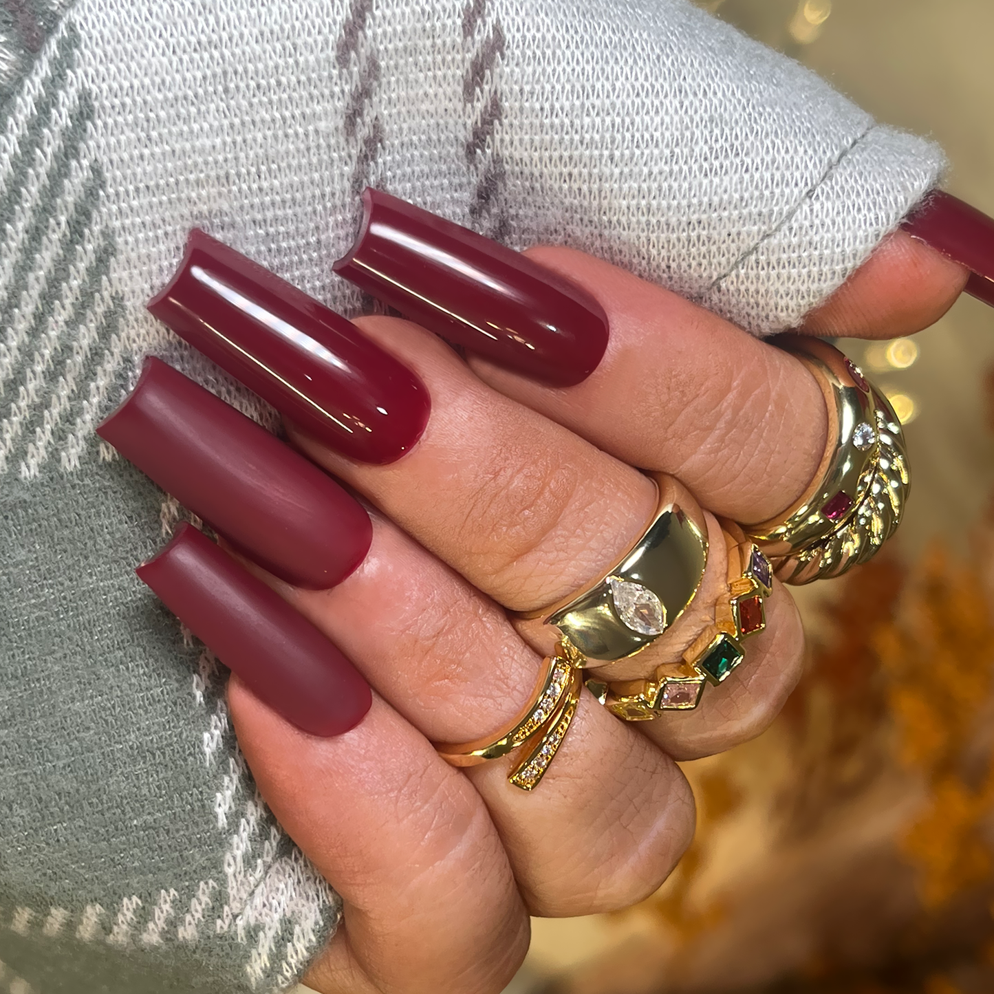 Burgundy.