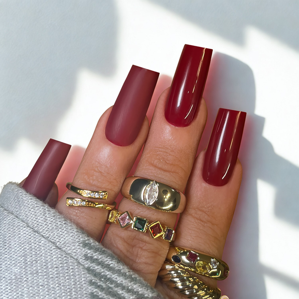 Burgundy.