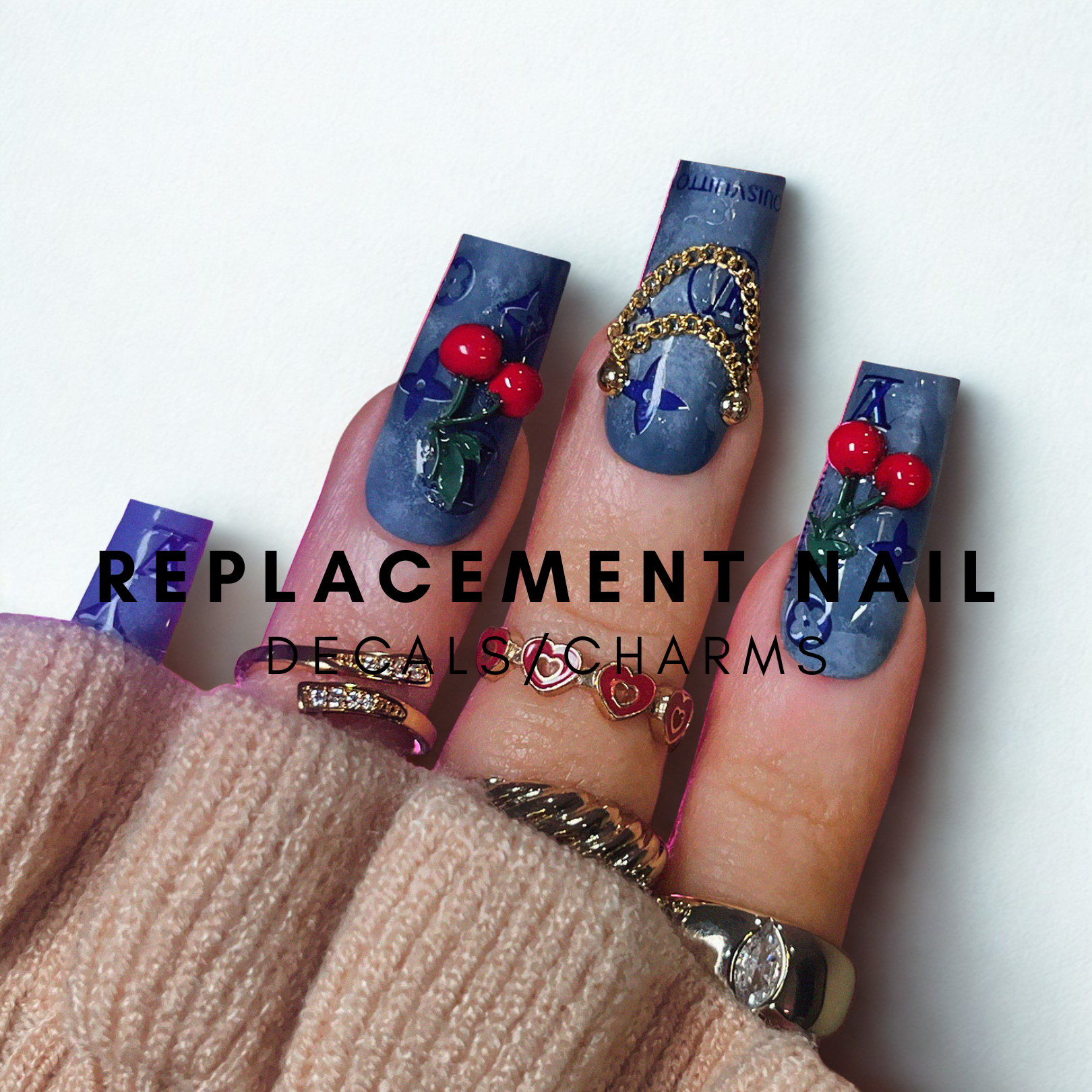 Replacement Nail For CHARMS/DECALS Only.