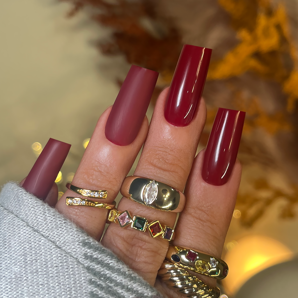 Burgundy.