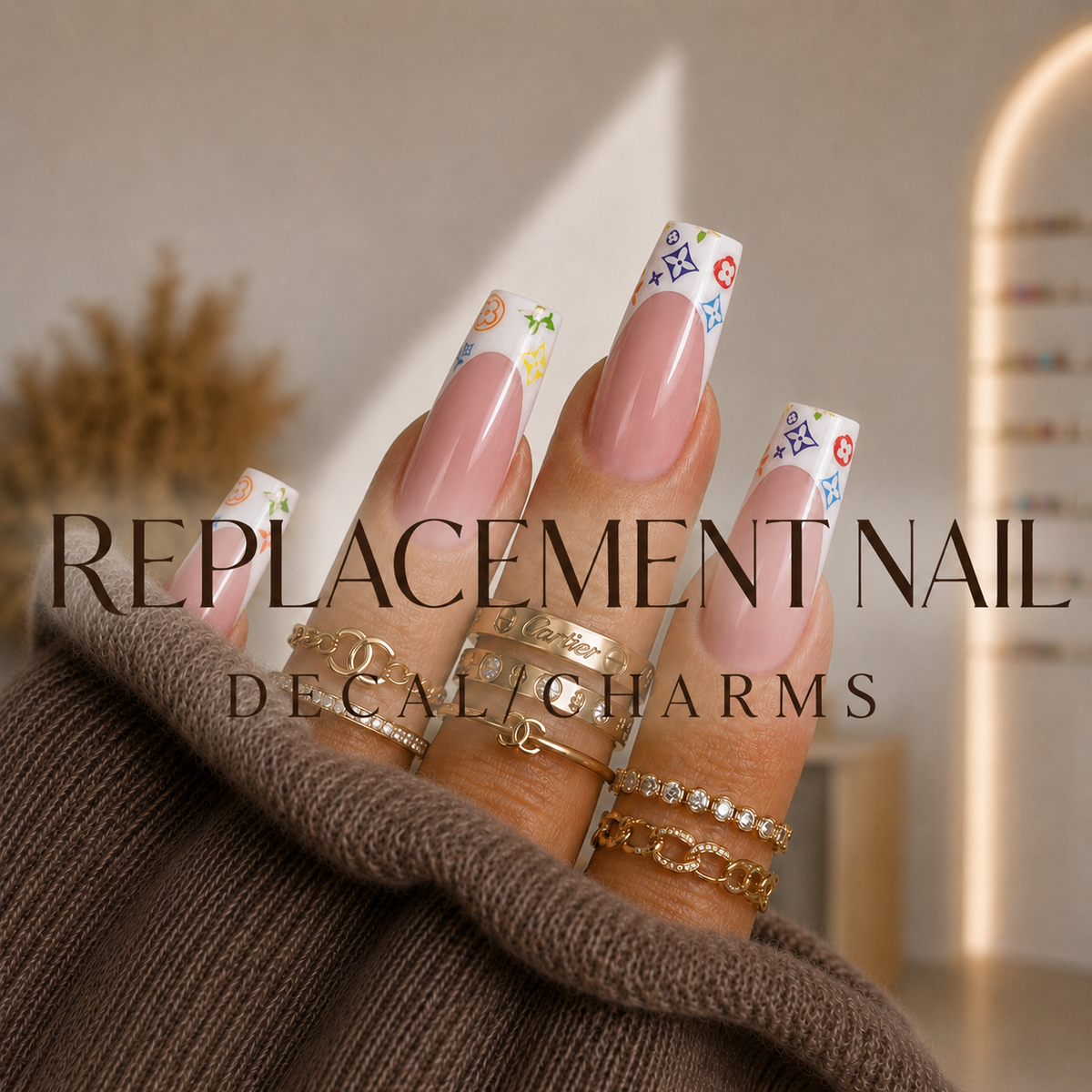 Replacement Nail For CHARMS/DECALS Only.